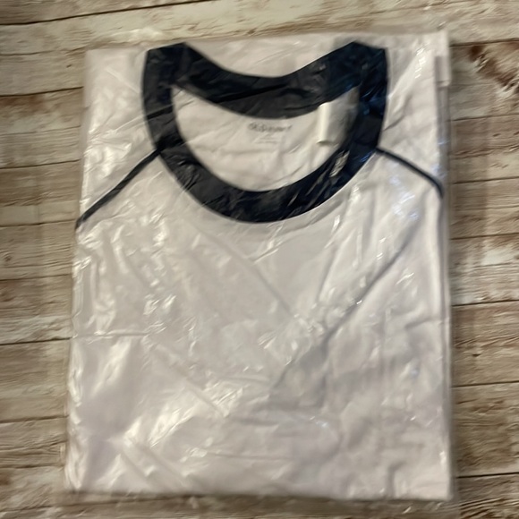 🆕 Old Navy Men’s Raglan Short Sleeve Crew T-Shirt Baseball White with Blue XXL - Picture 4 of 9
